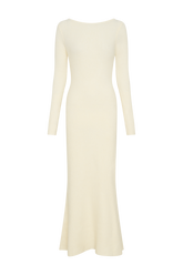 Emily Long Sleeve Knit Maxi Dress - Ivory Marle